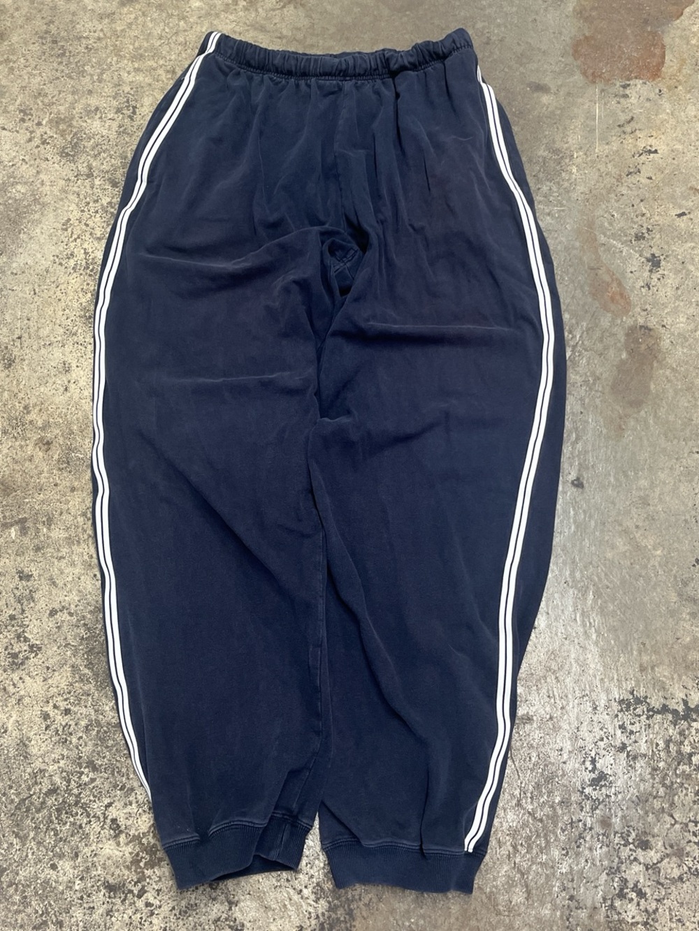Y2K Nautica Joggers Men’s Large Black Faded Lightweight Comfy Sports Breathable